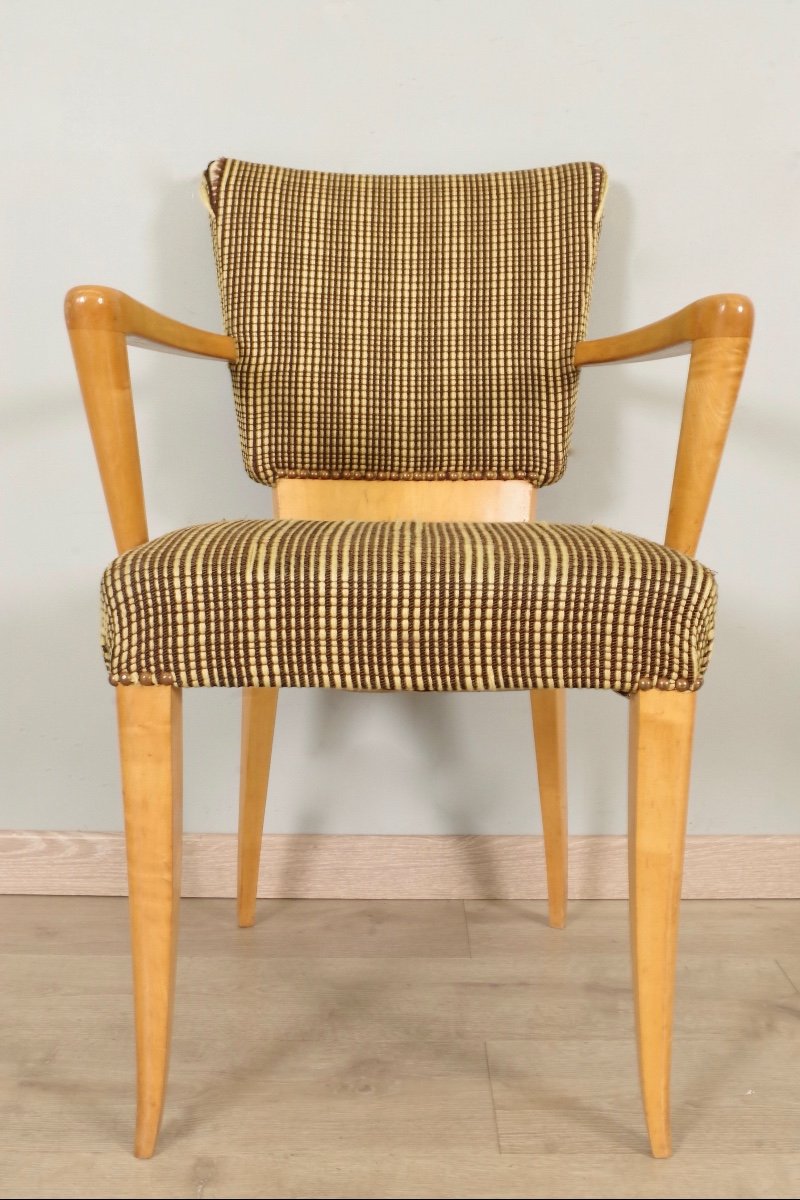 Pair Of 1950 Armchairs In Sycamore-photo-6