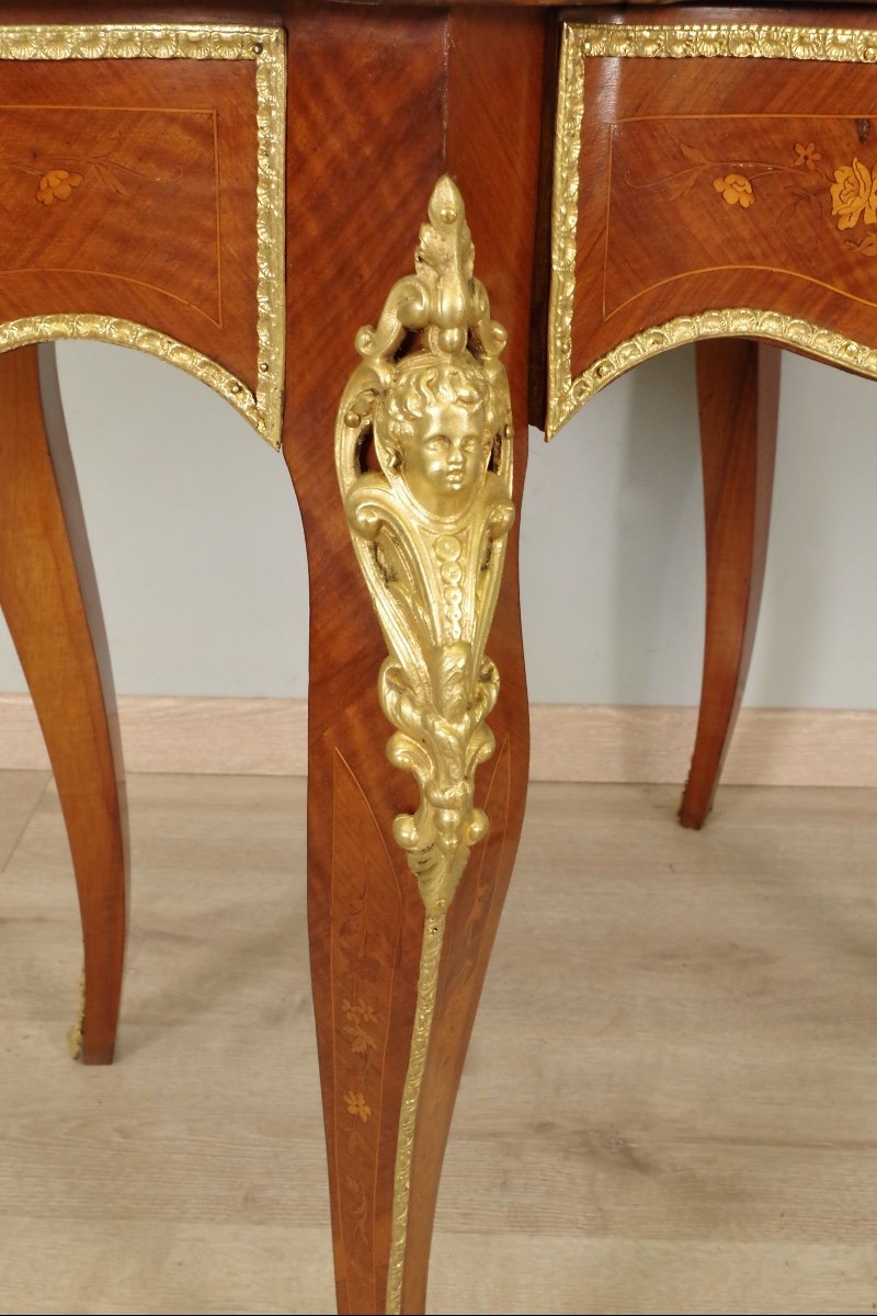 Napoleon III Gilt Bronze Pedestal Table-photo-7