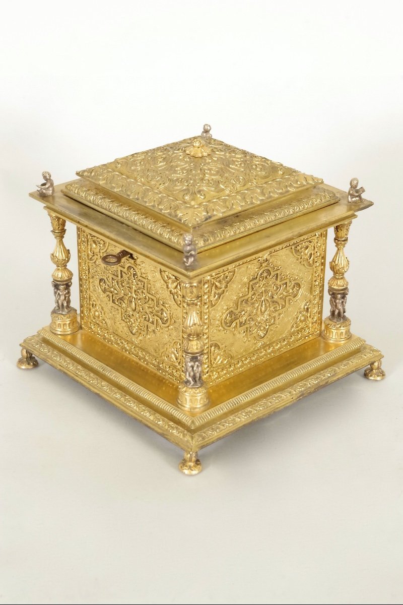 Napoleon III Gilt Bronze Jewelry Box-photo-3