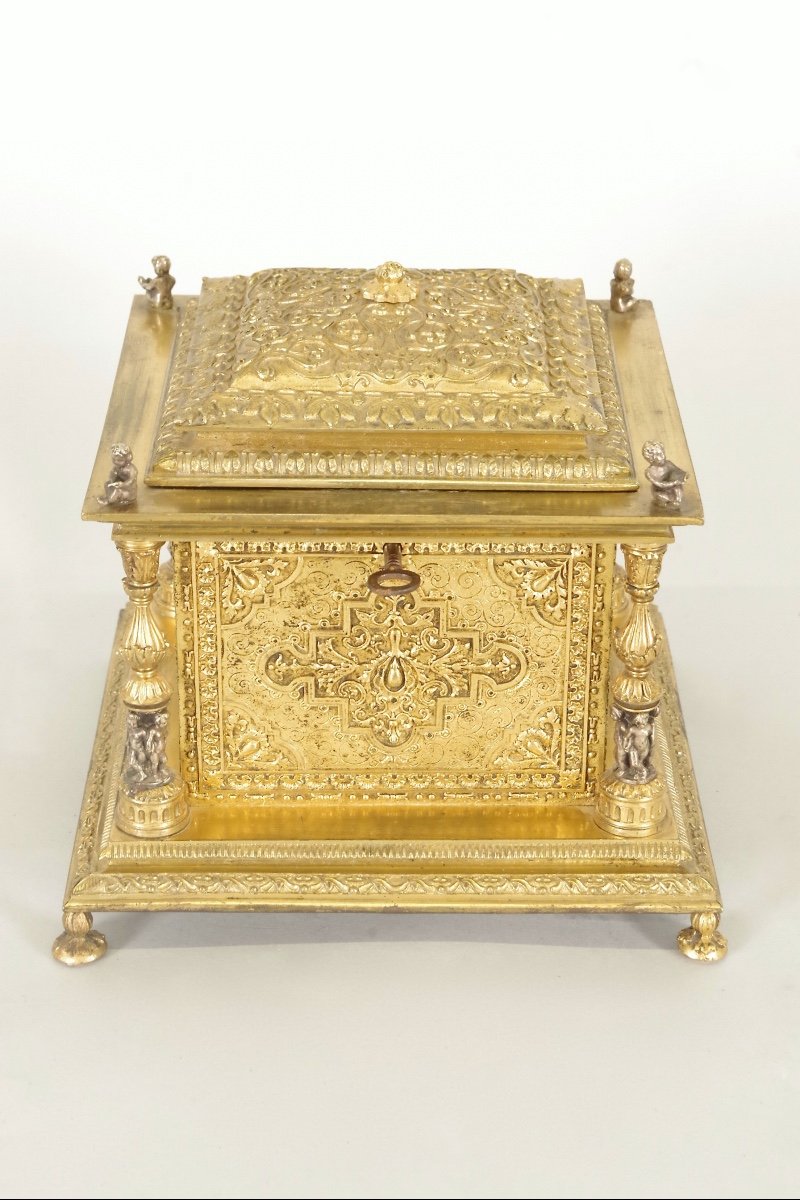 Napoleon III Gilt Bronze Jewelry Box-photo-1