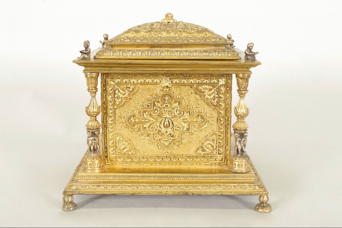 Napoleon III Gilt Bronze Jewelry Box