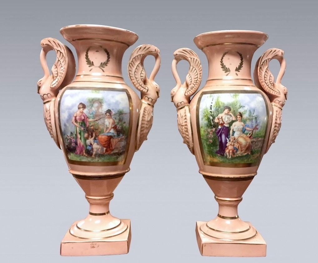 Paire de vases en porcelaine style Empire-photo-2