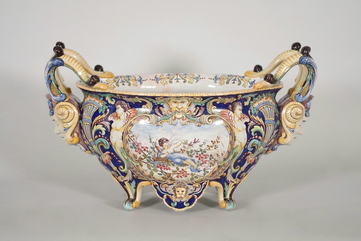 Antoine Montagnon, Earthenware Planter From Nevers