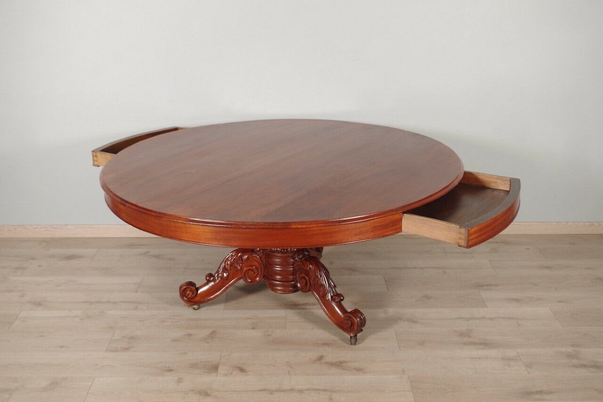 Louis-philippe Pedestal Table-photo-4