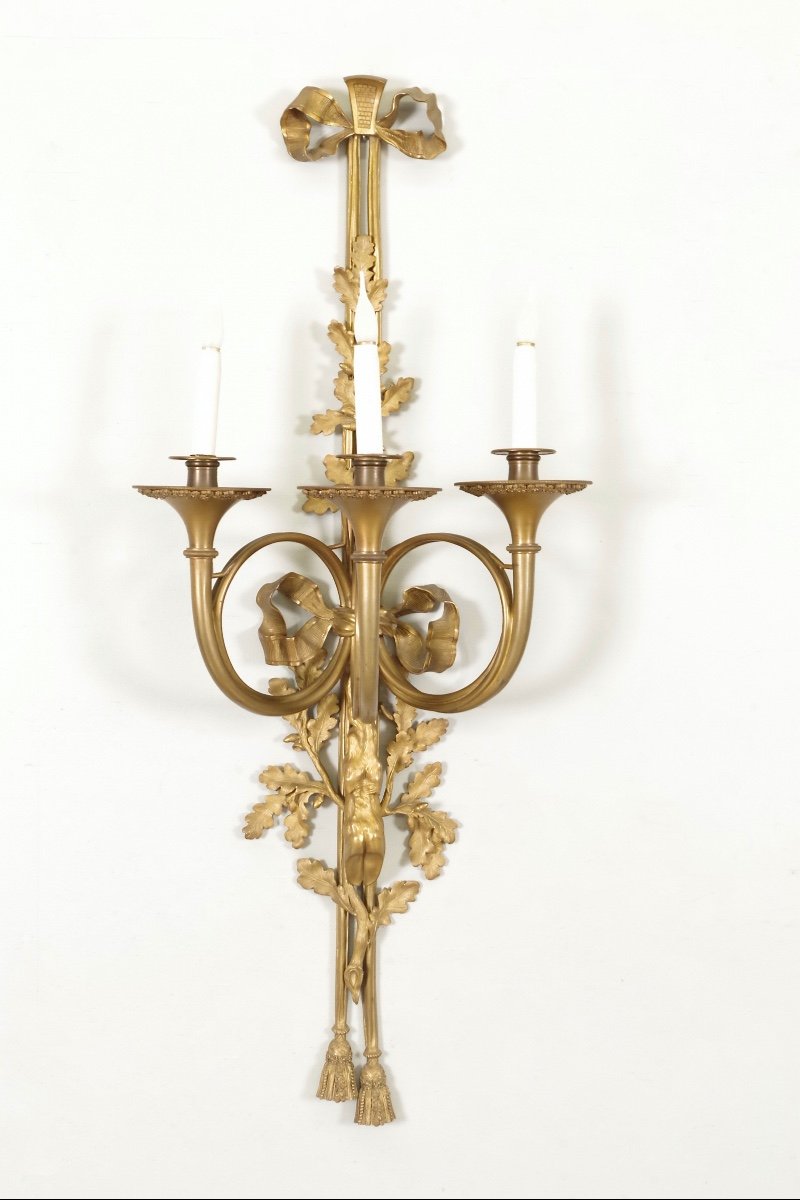 Pair Of Louis XVI Style Wall Lights-photo-2