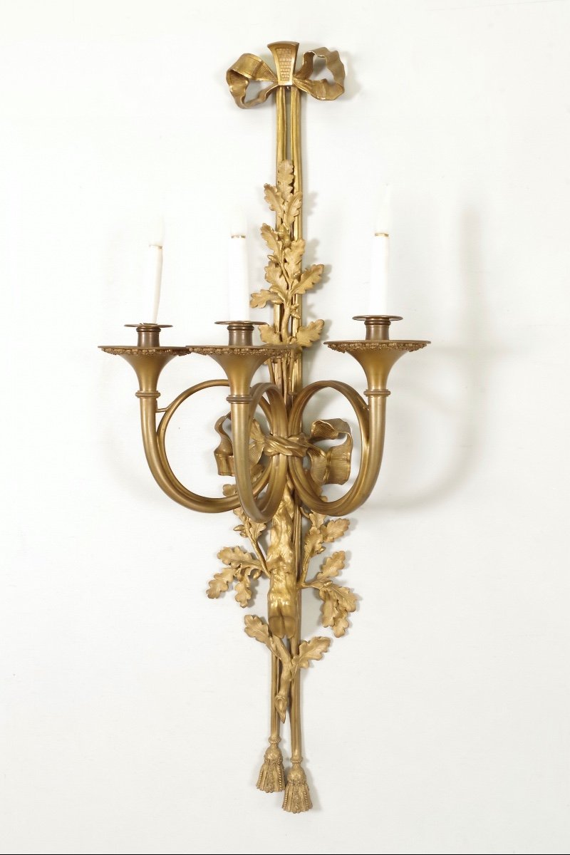 Pair Of Louis XVI Style Wall Lights-photo-3