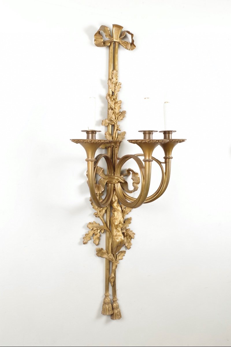 Pair Of Louis XVI Style Wall Lights-photo-4