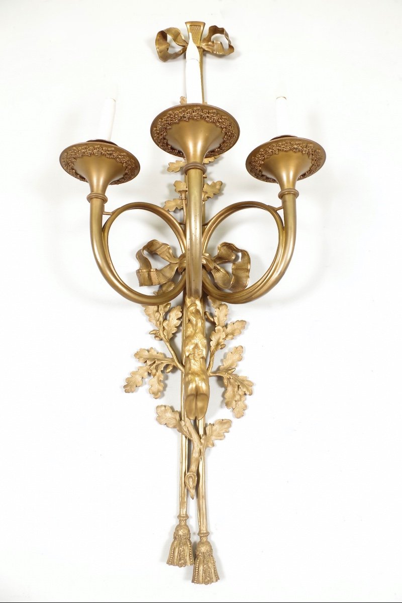 Pair Of Louis XVI Style Wall Lights-photo-4