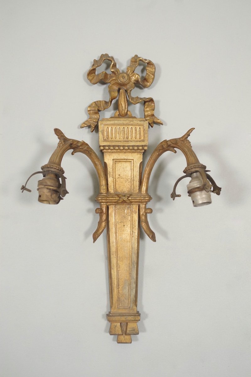 Pair Of Louis XVI Style Wall Lights-photo-2