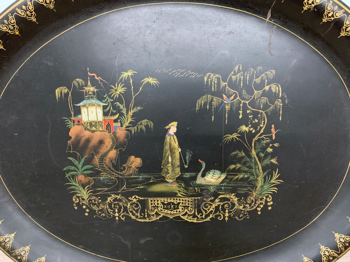 Napoleon III Painted Sheet Tray-photo-3