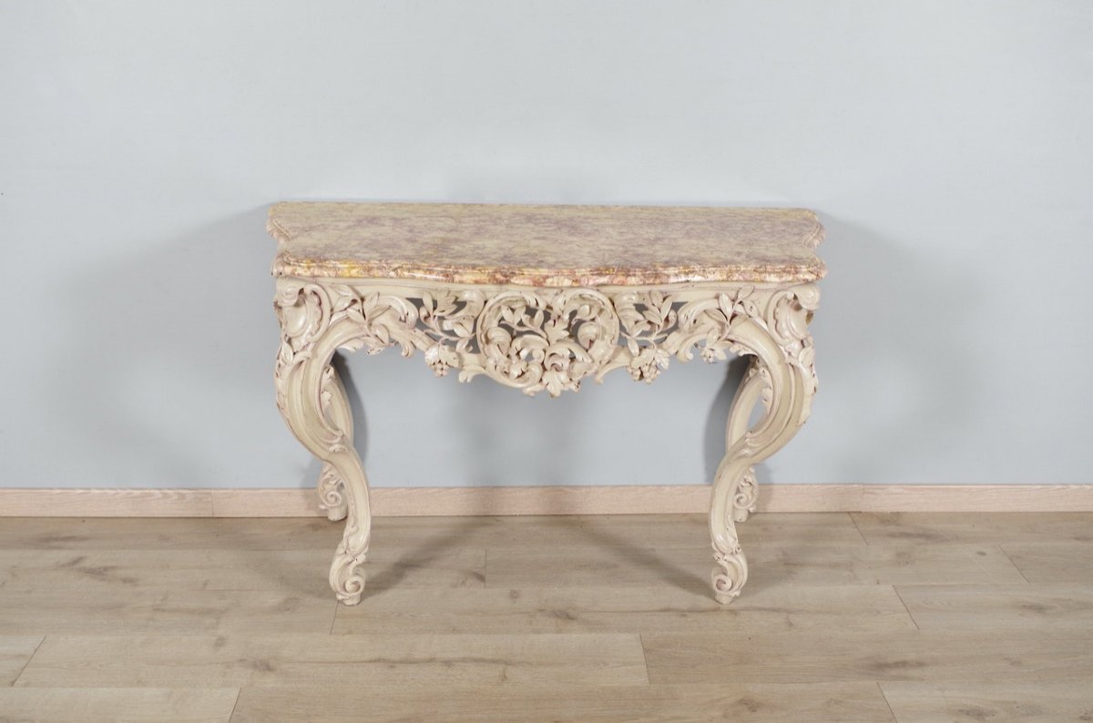 Louis XV Style Lacquered Console-photo-8