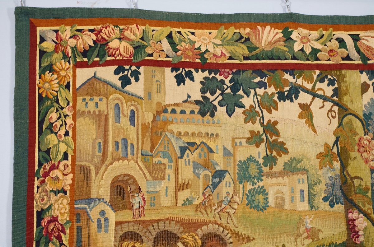 Aubusson Tapestry Castle Scene-photo-2