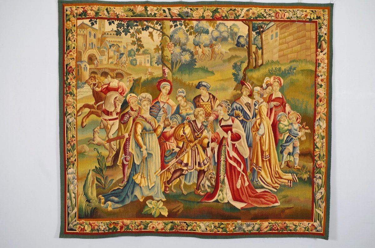 Aubusson Tapestry Castle Scene