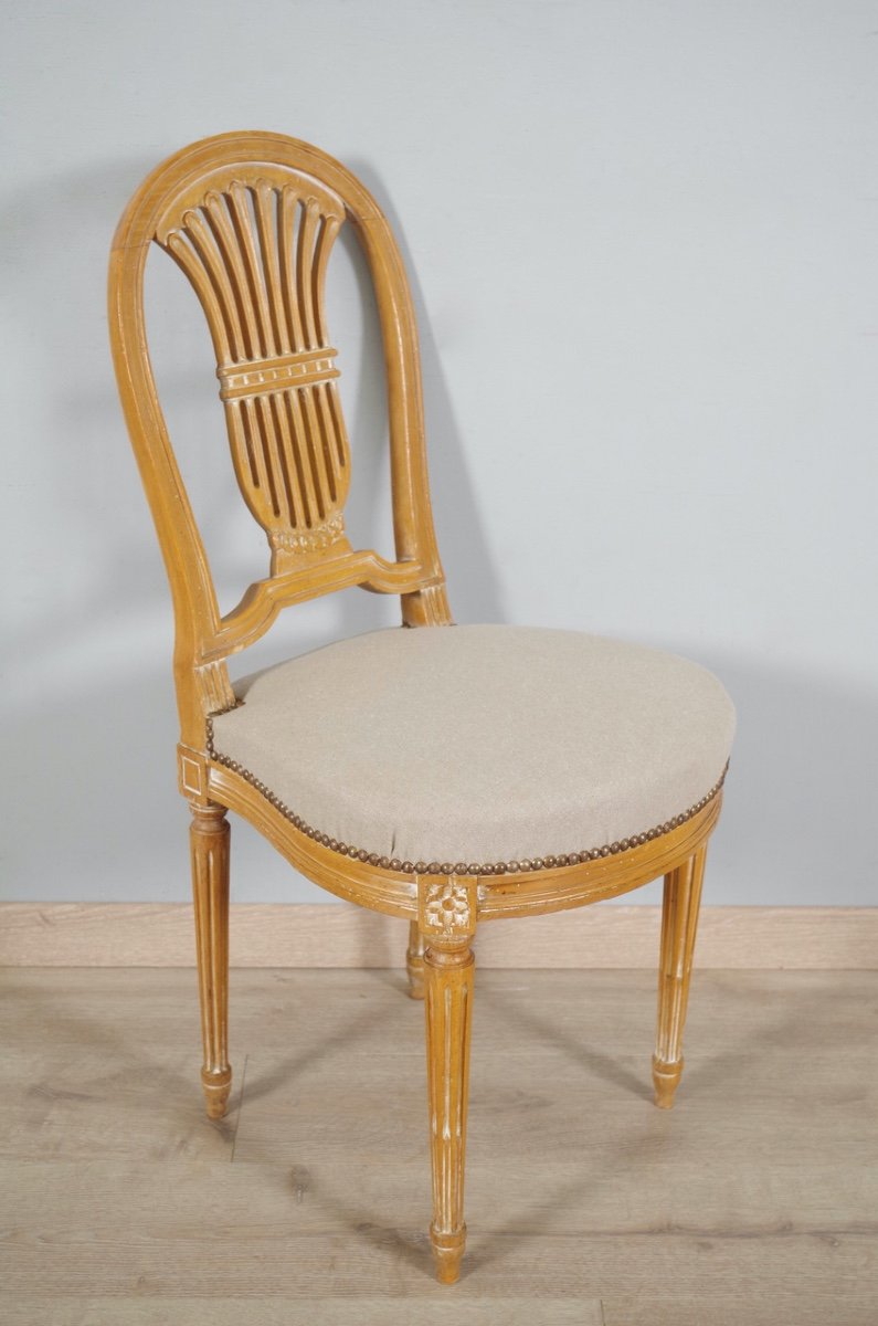 Six Louis XVI Style Chairs-photo-3