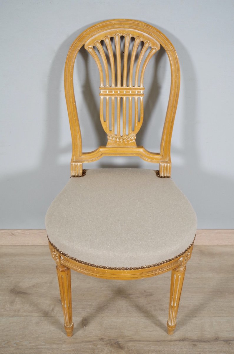 Six Louis XVI Style Chairs-photo-1