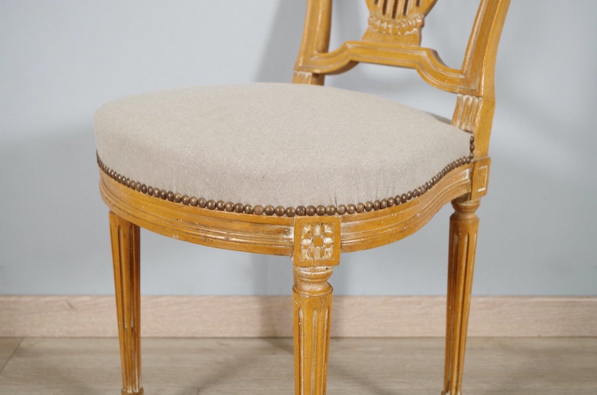 Six Louis XVI Style Chairs-photo-5