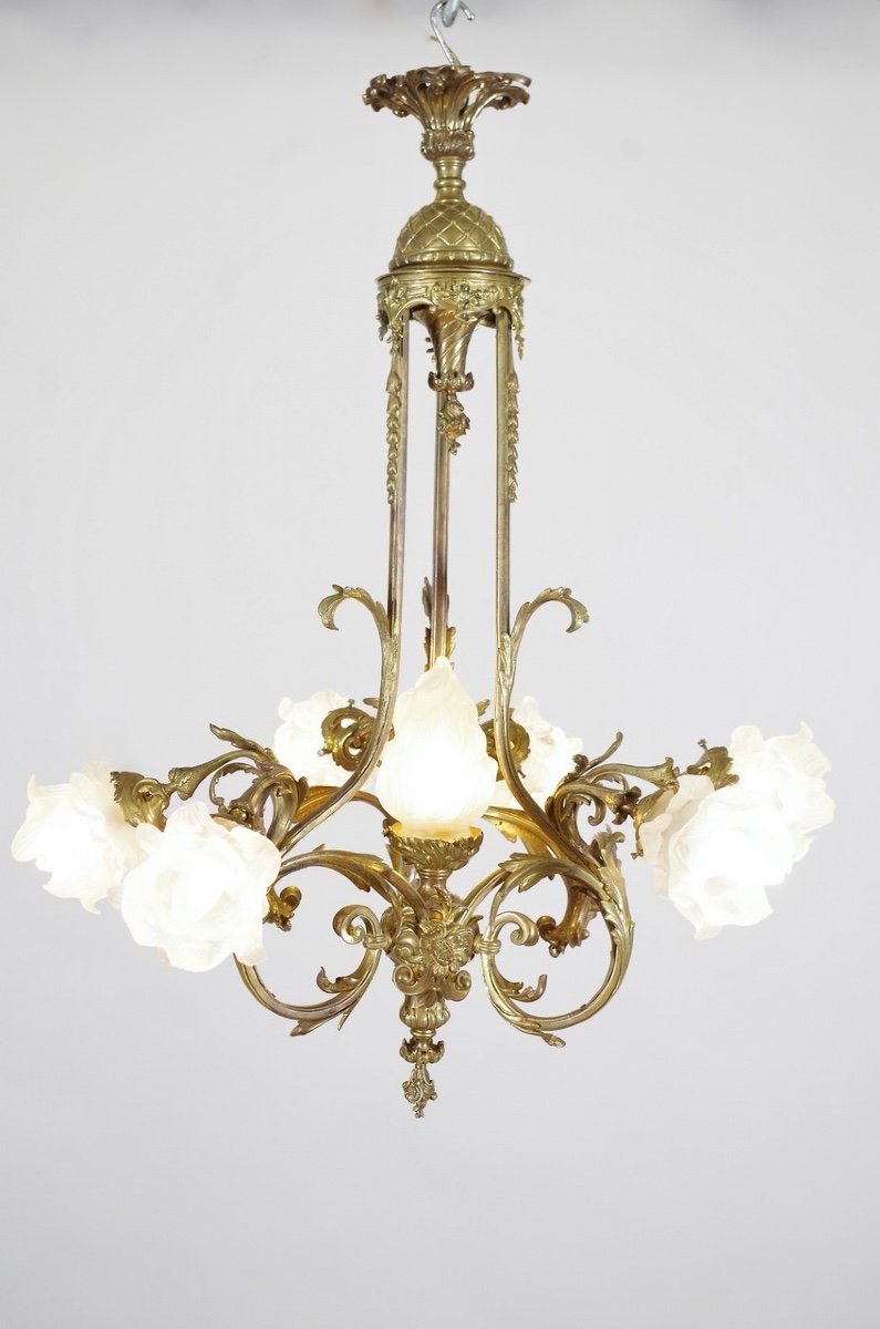 Louis XV Style Gilt Bronze Chandelier
