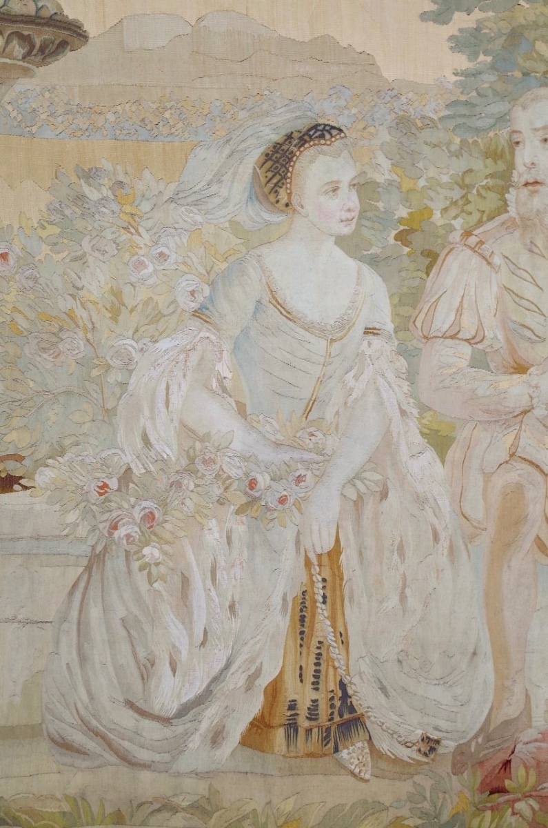 Tapisserie  de Beauvais - fête galante-photo-3