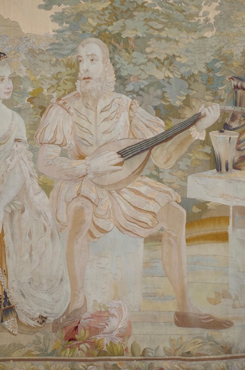 Tapisserie  de Beauvais - fête galante-photo-1