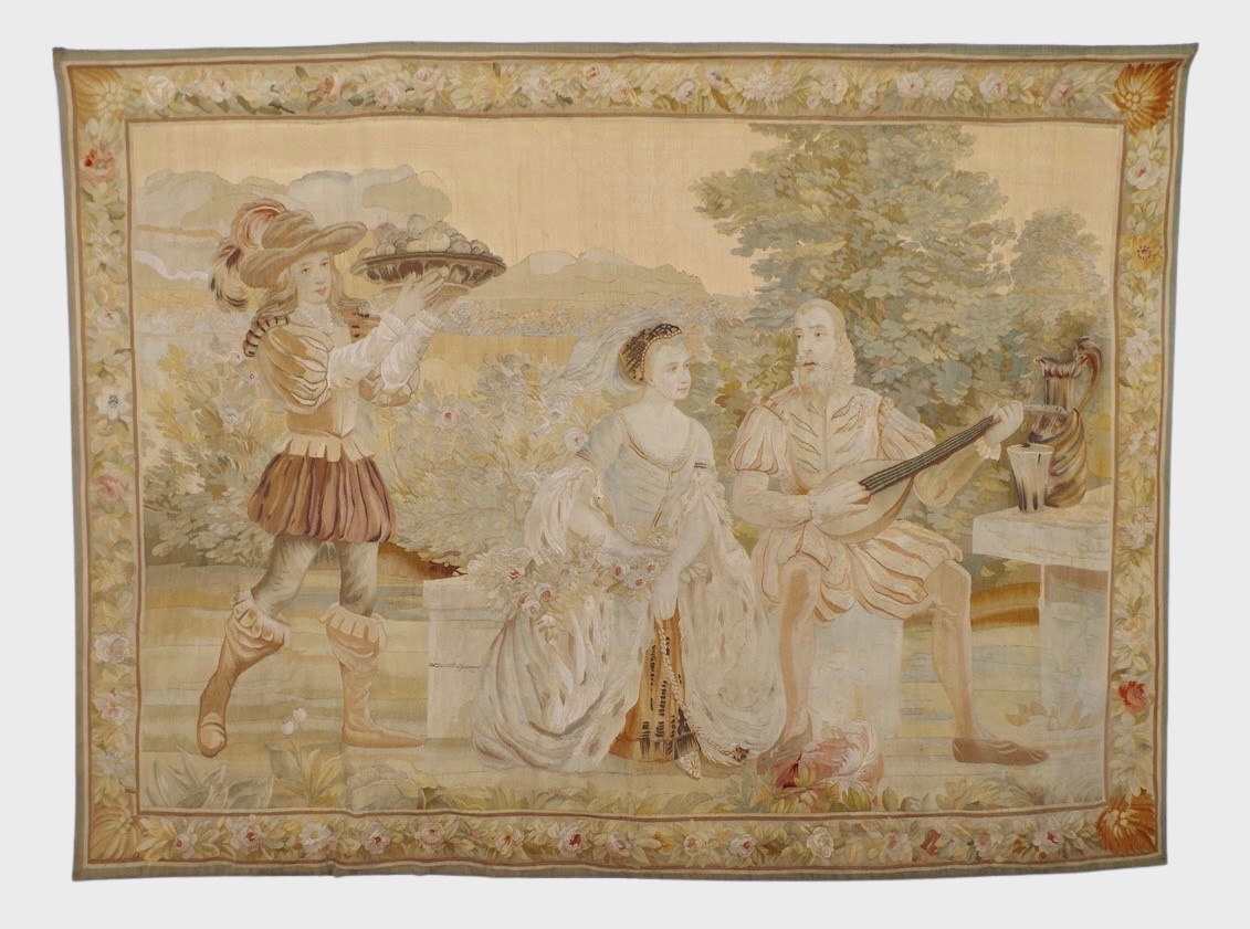 Tapisserie  de Beauvais - fête galante