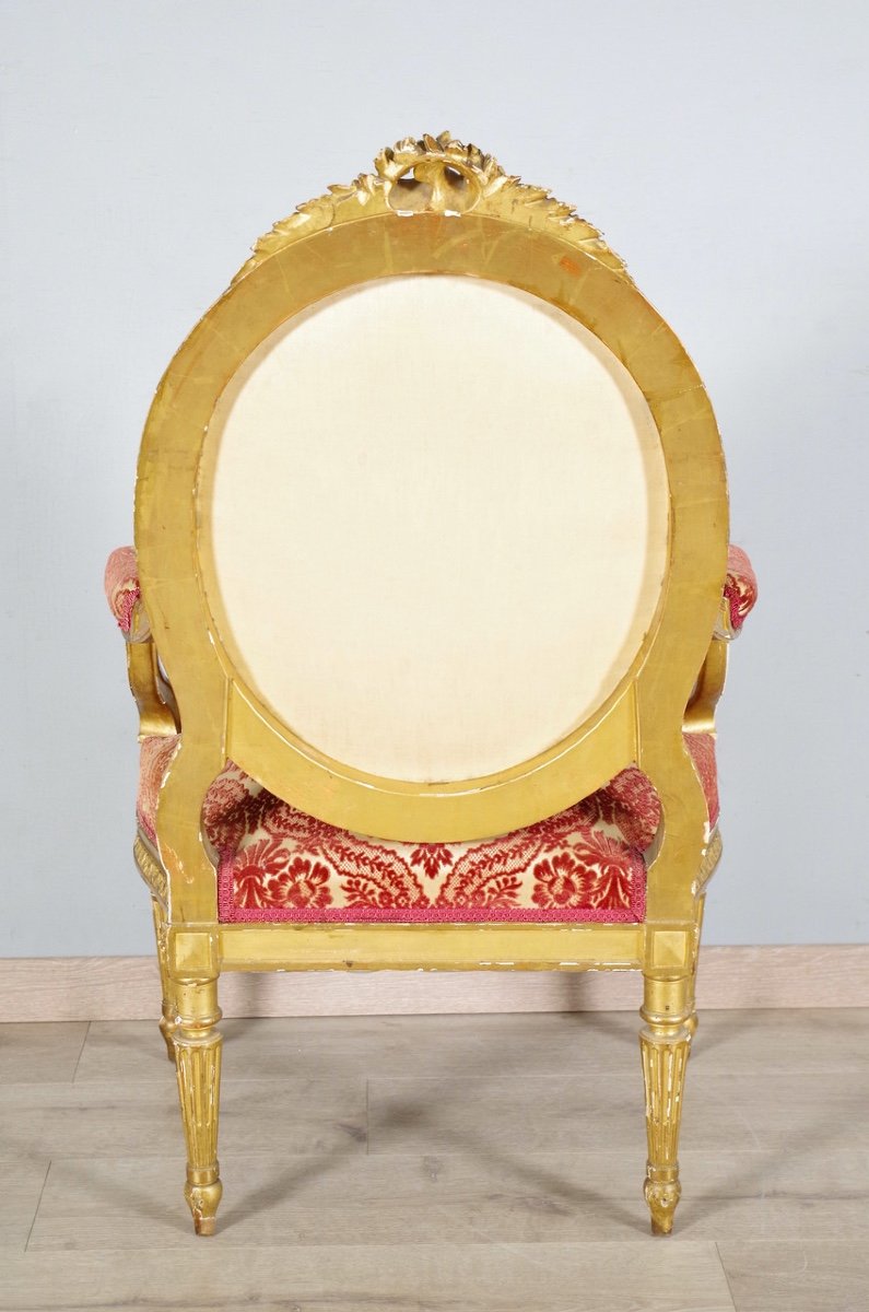 Salon style Louis XVI bois doré-photo-8