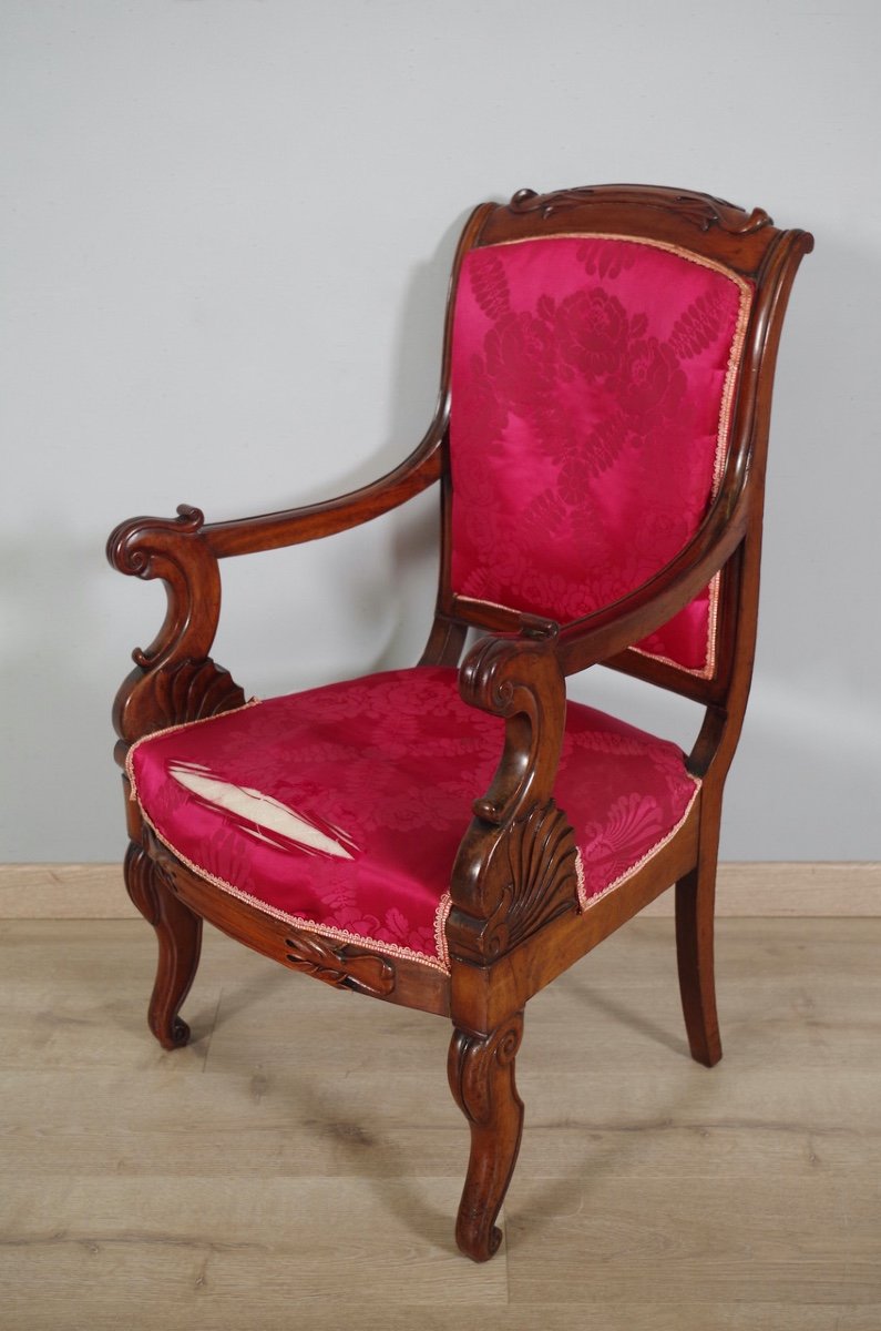 Four Armchairs Stamped Veuve Grange And Bétout-photo-6
