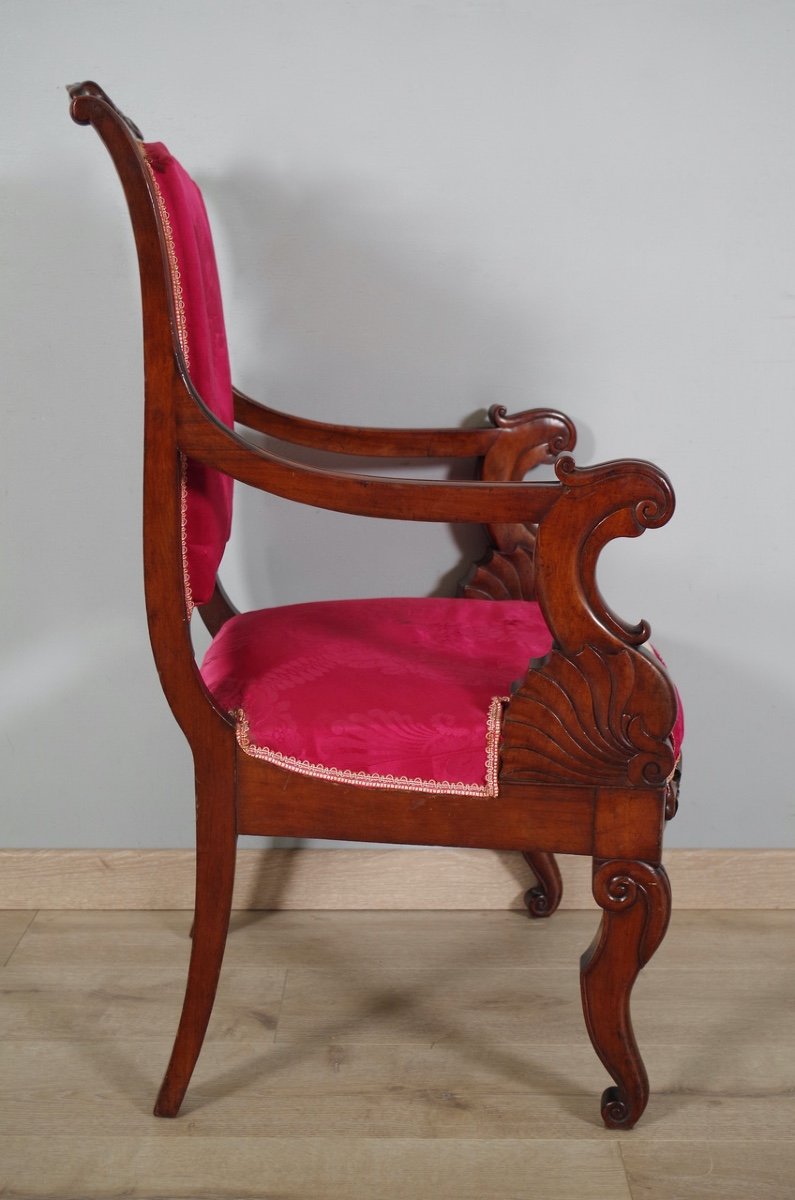 Four Armchairs Stamped Veuve Grange And Bétout-photo-7