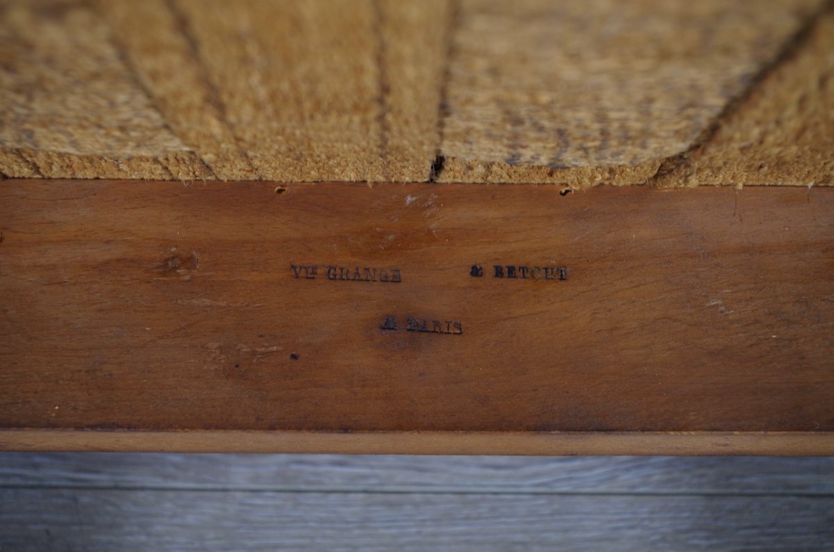 Four Armchairs Stamped Veuve Grange And Bétout-photo-8