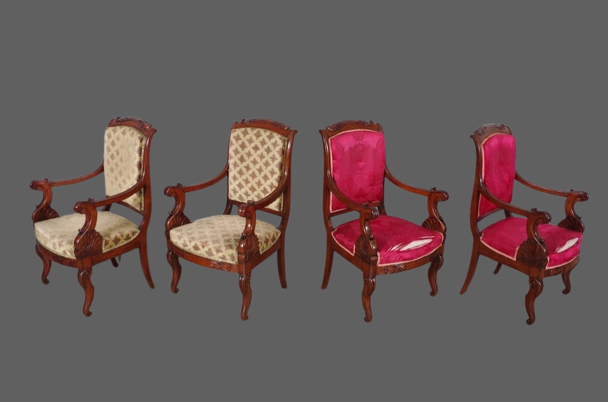 Quatre fauteuils époque Louis-Philippe