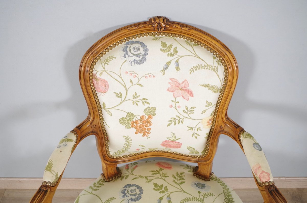 Paire de fauteuils style Louis XV-photo-2