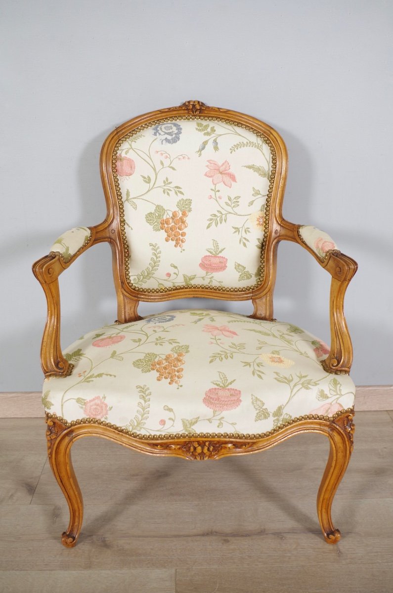 Paire de fauteuils style Louis XV-photo-3