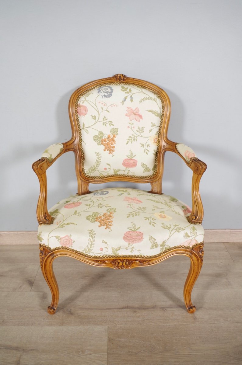 Pair Of Louis XV Style Armchairs-photo-3