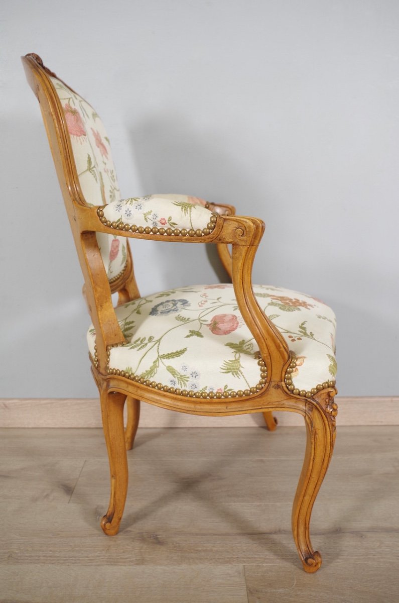 Pair Of Louis XV Style Armchairs-photo-1