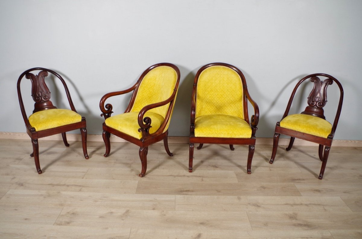 Armchairs And Gondola Chairs Charles X Period