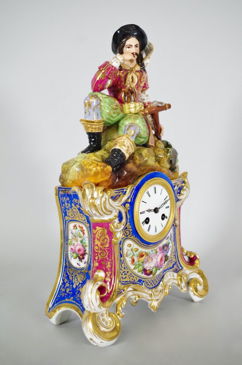 Jacob Petit Style Porcelain Clock-photo-4