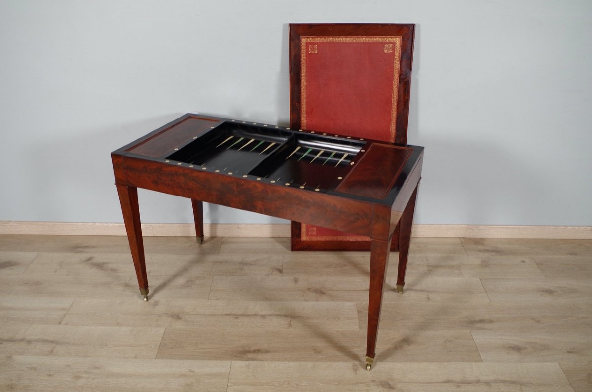 Backgammon Table Directoire Period-photo-2