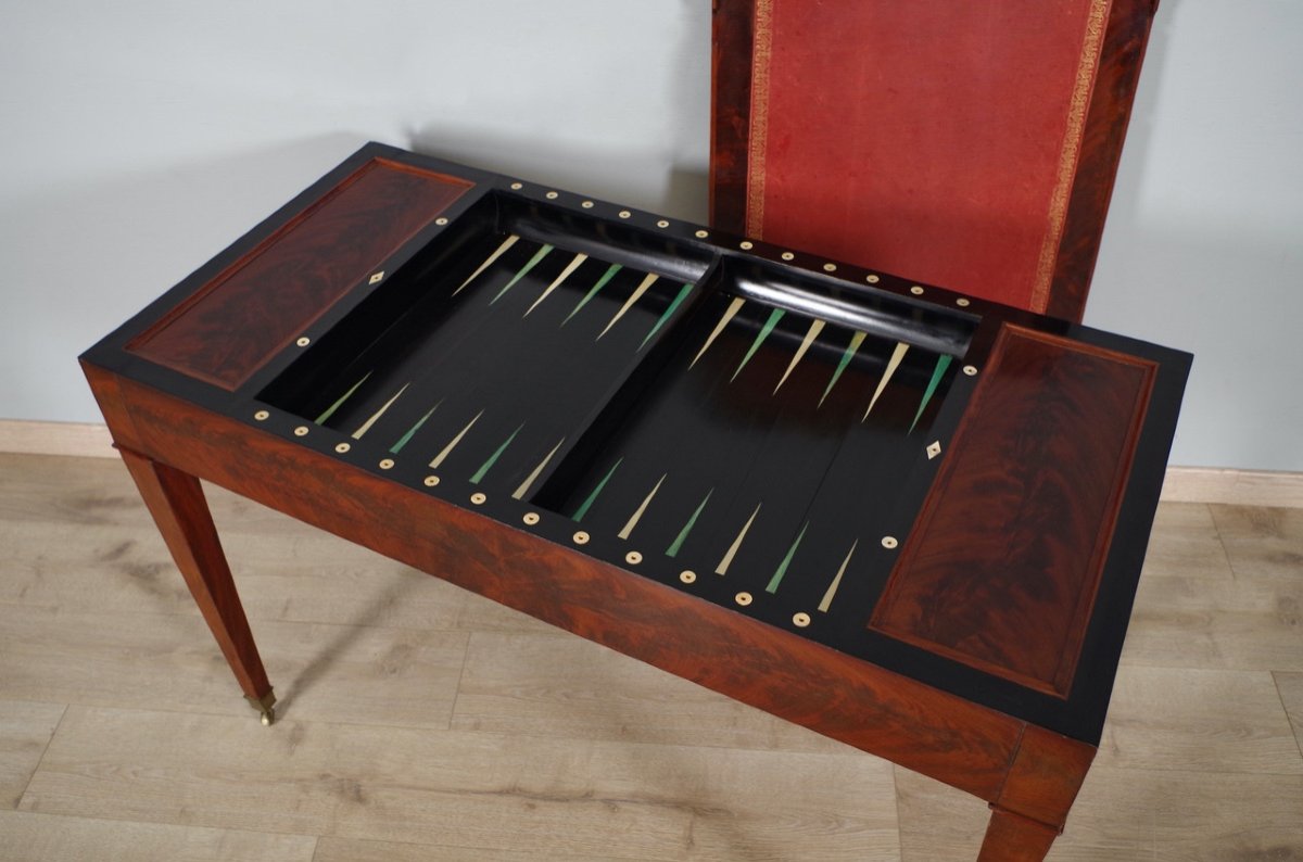 Backgammon Table Directoire Period-photo-3