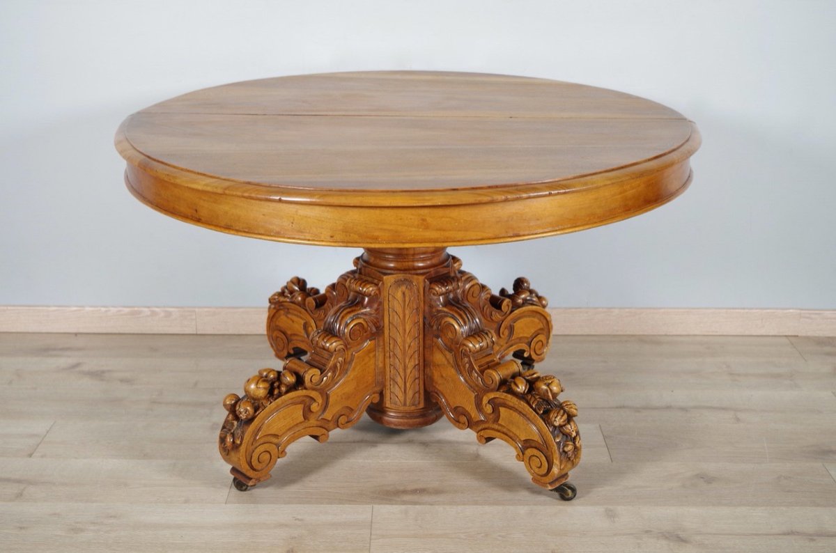 Napoleon III Dining Room Pedestal Table-photo-3