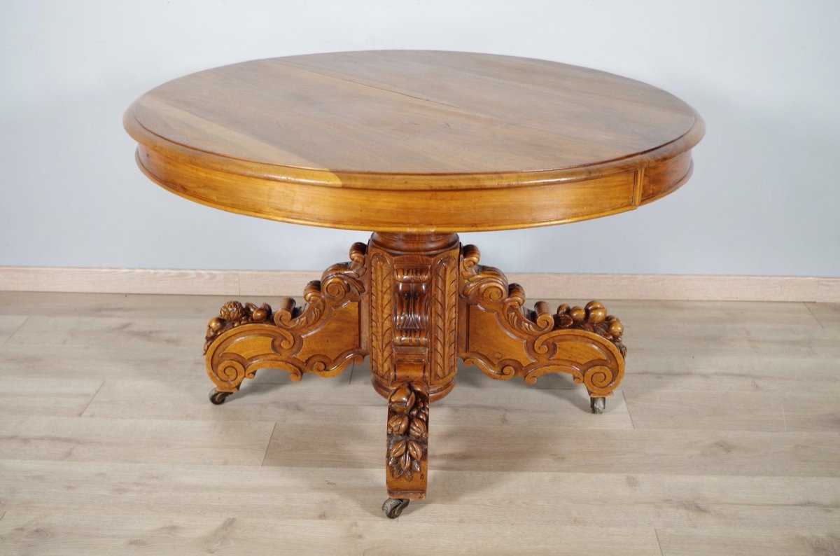 Napoleon III Dining Room Pedestal Table-photo-2