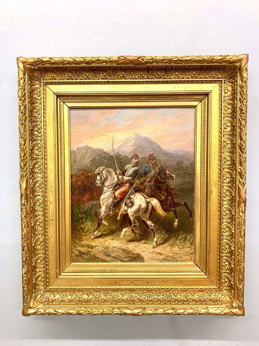 Paire de tableaux signés Hippolyte Lalaisse-photo-2