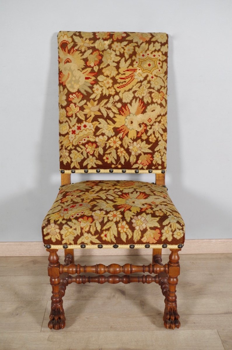 Paire de chaises style Louis XIII-photo-3