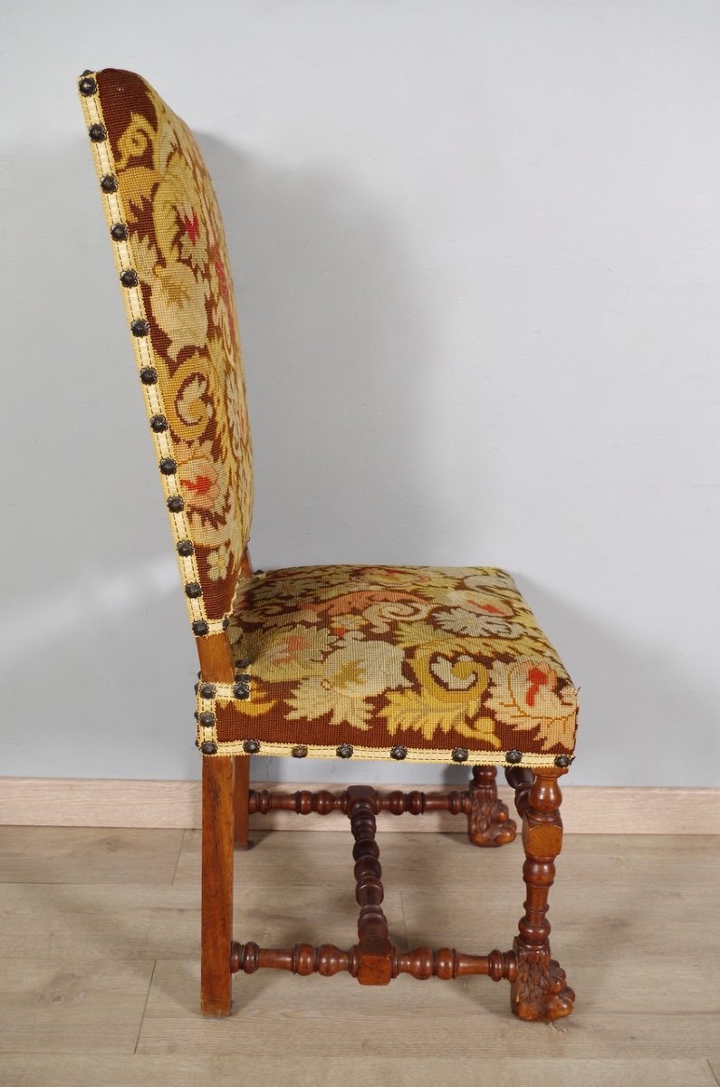 Paire de chaises style Louis XIII-photo-5