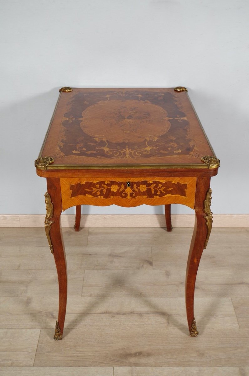 Table à jeux style Louis XV-photo-3