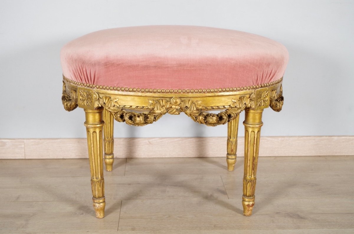 Tabouret style Louis XVI-photo-3
