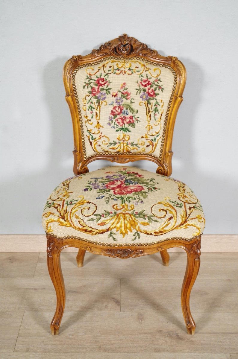 Paire de chaises style Louis XV-photo-3