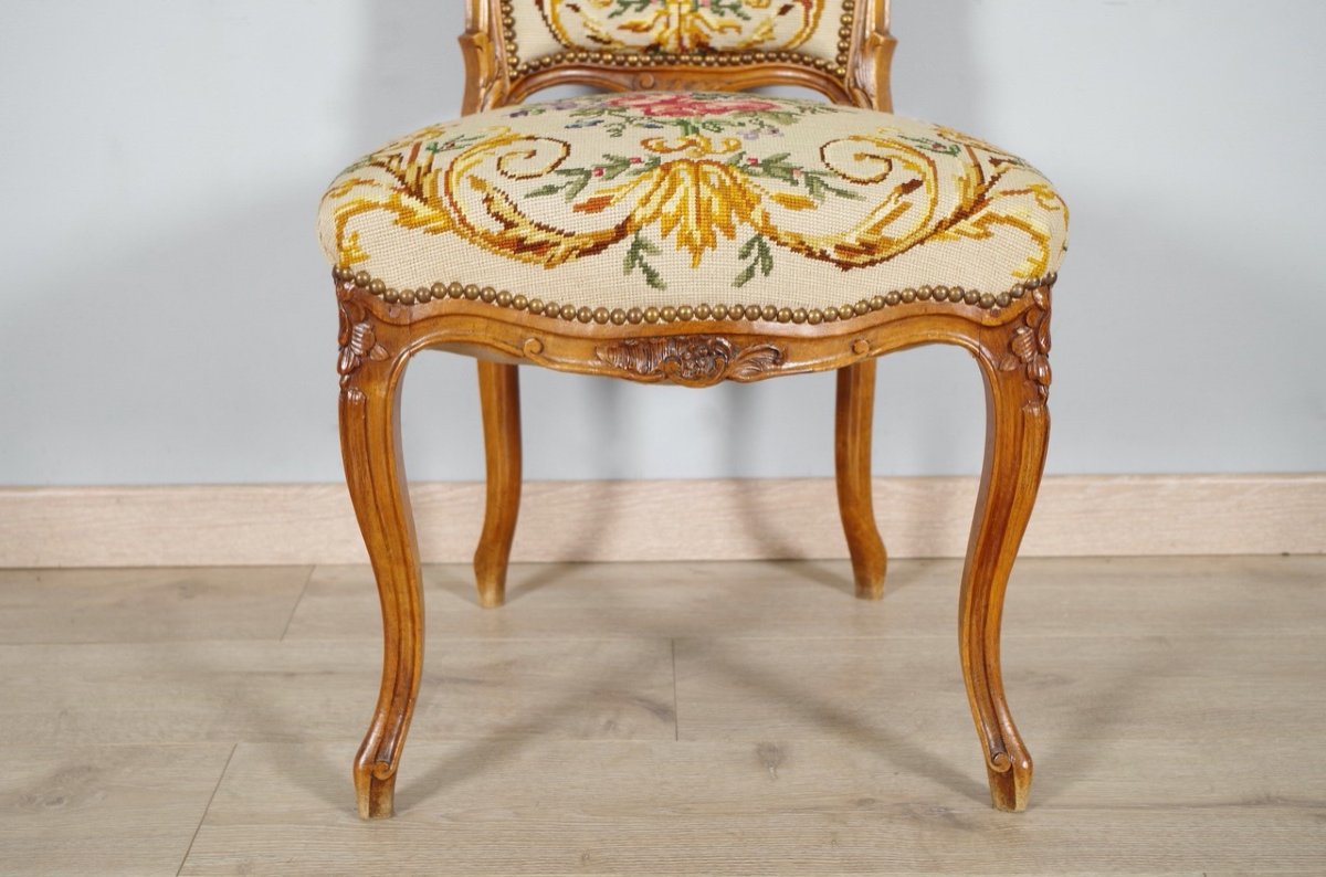 Paire de chaises style Louis XV-photo-4