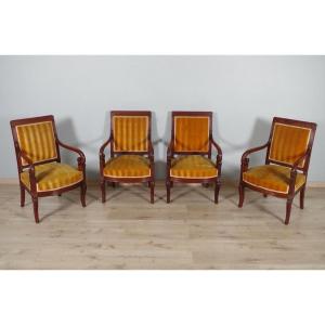 Four Empire Period Armchairs
