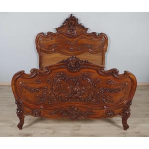 Lit style Louis XV Rocaille 1900