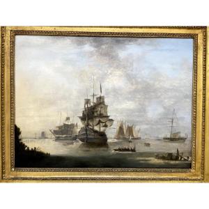 Dominique De Bast: Ships In A Bay