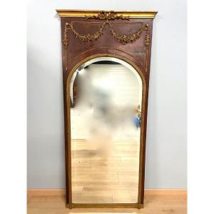 Miroir trumeau doré  style Louis XVI